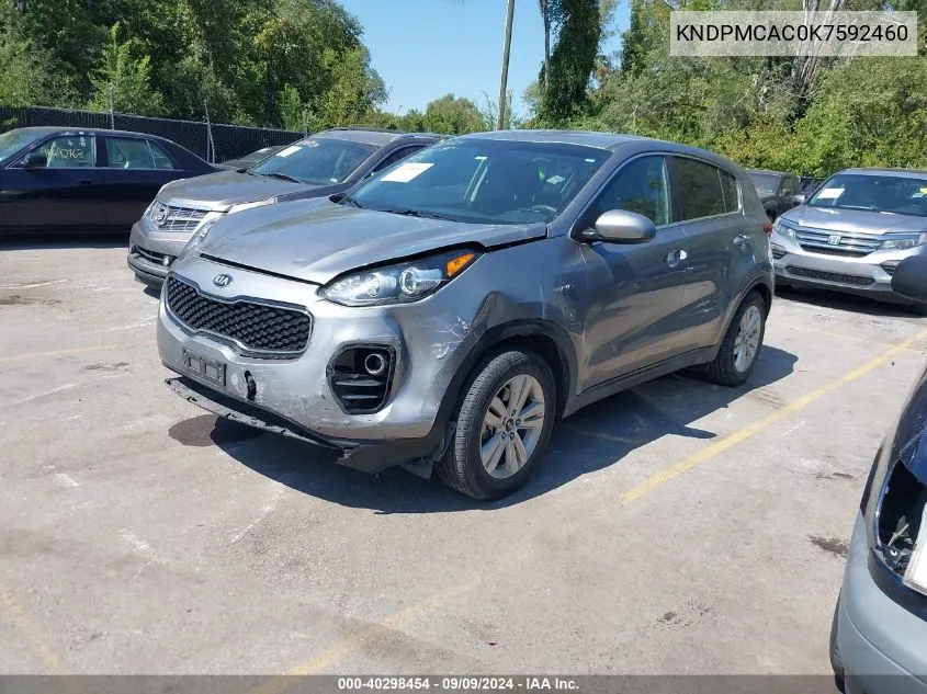 KNDPMCAC0K7592460 2019 Kia Sportage Lx