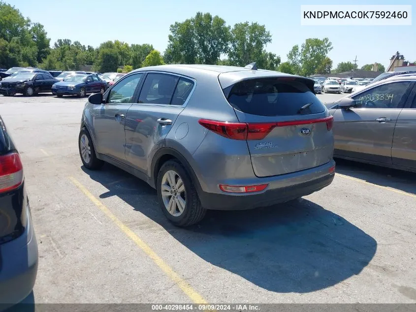 KNDPMCAC0K7592460 2019 Kia Sportage Lx