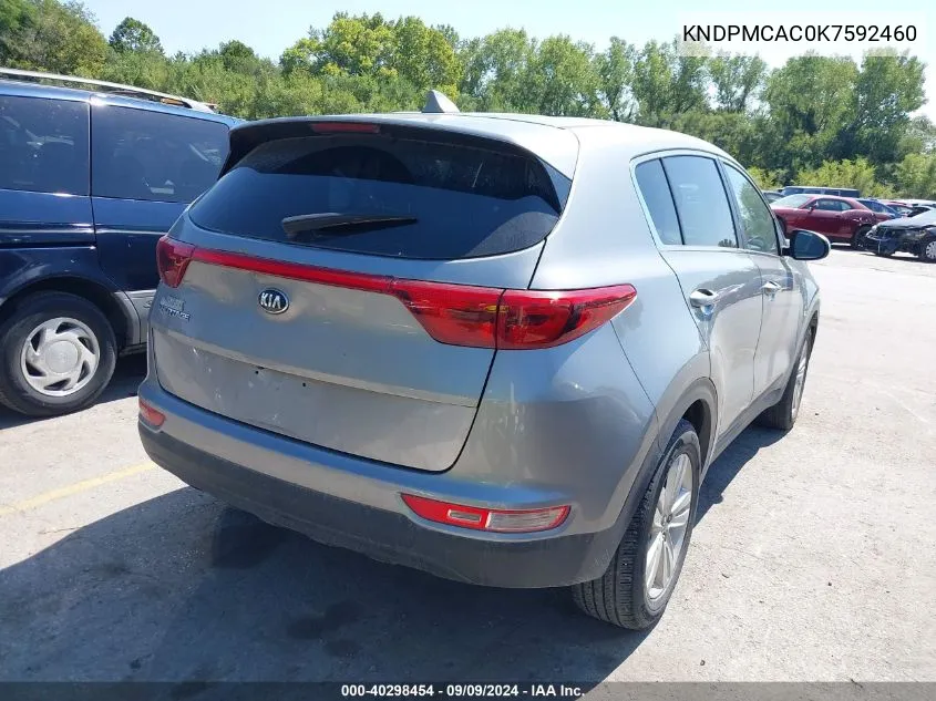 KNDPMCAC0K7592460 2019 Kia Sportage Lx