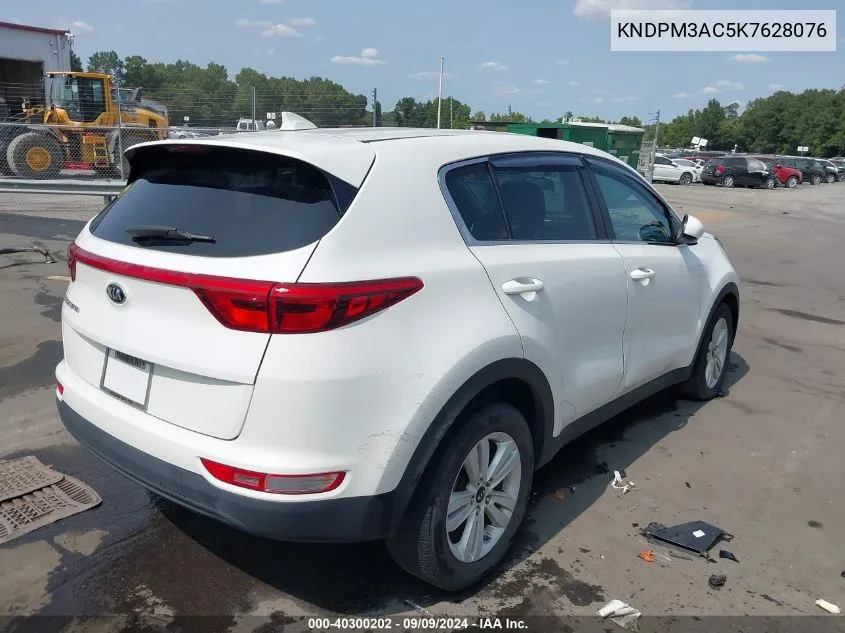 2019 Kia Sportage Lx VIN: KNDPM3AC5K7628076 Lot: 40300202