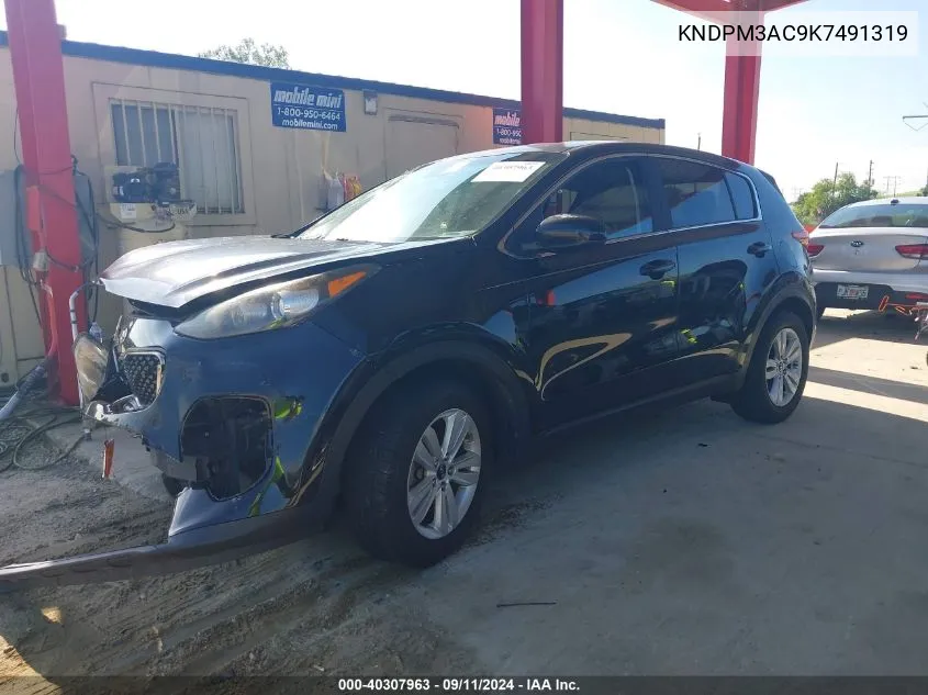 2019 Kia Sportage Lx VIN: KNDPM3AC9K7491319 Lot: 40307963