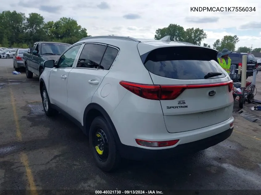 2019 Kia Sportage Lx VIN: KNDPMCAC1K7556034 Lot: 40321730