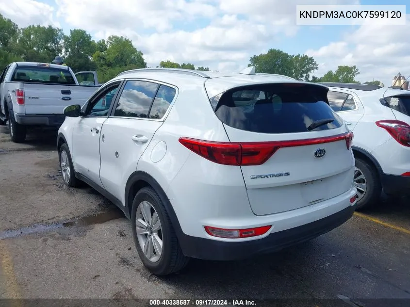 KNDPM3AC0K7599120 2019 Kia Sportage Lx