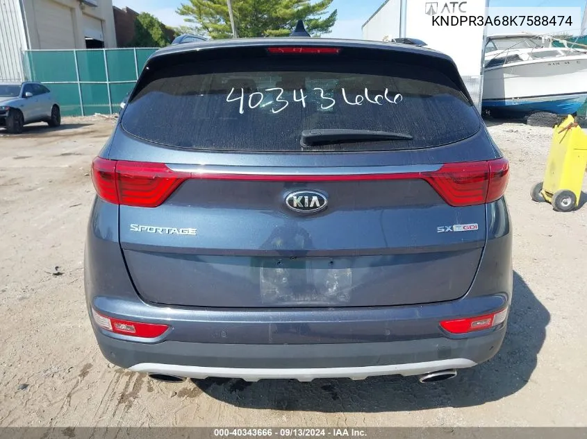 2019 Kia Sportage Sx Turbo VIN: KNDPR3A68K7588474 Lot: 40343666