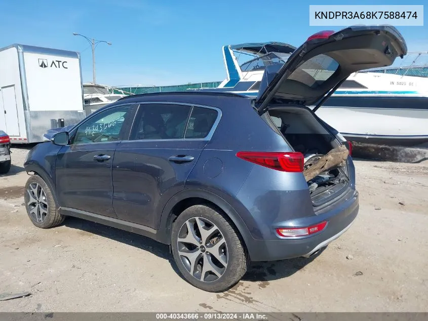 2019 Kia Sportage Sx Turbo VIN: KNDPR3A68K7588474 Lot: 40343666