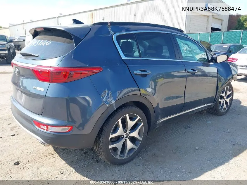 2019 Kia Sportage Sx Turbo VIN: KNDPR3A68K7588474 Lot: 40343666