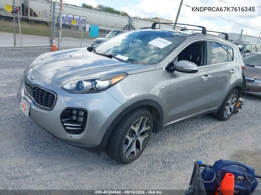 2019 Kia Sportage Sx Turbo VIN: KNDPRCA67K7616345 Lot: 40354640