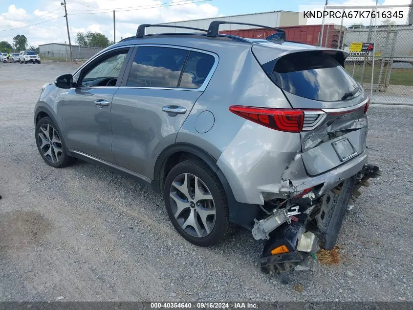 KNDPRCA67K7616345 2019 Kia Sportage Sx Turbo