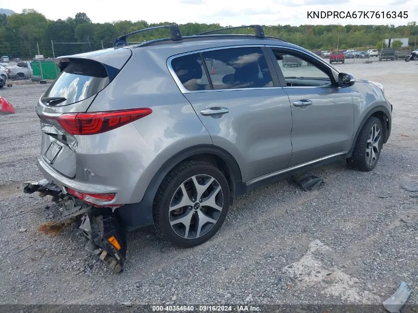 KNDPRCA67K7616345 2019 Kia Sportage Sx Turbo