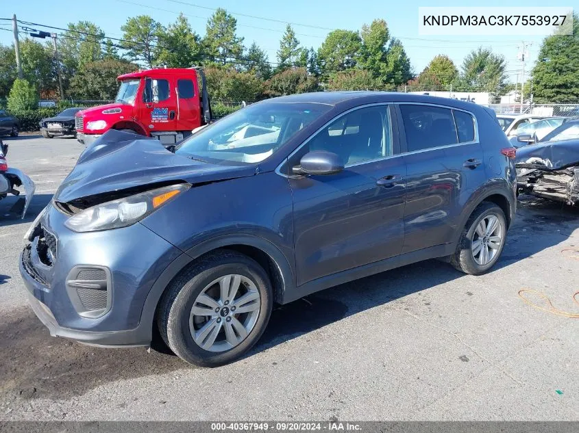 KNDPM3AC3K7553927 2019 Kia Sportage Lx