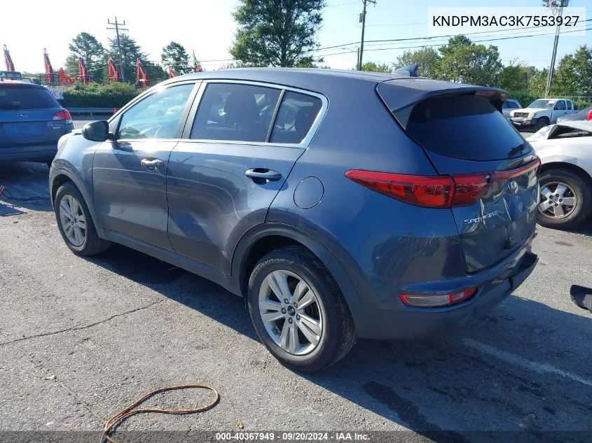 KNDPM3AC3K7553927 2019 Kia Sportage Lx