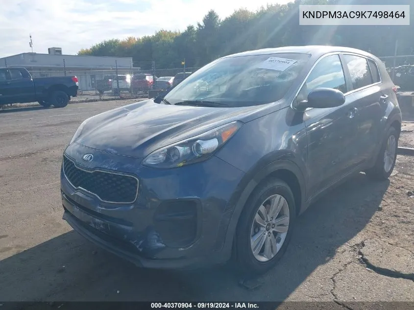 2019 Kia Sportage Lx VIN: KNDPM3AC9K7498464 Lot: 40370904