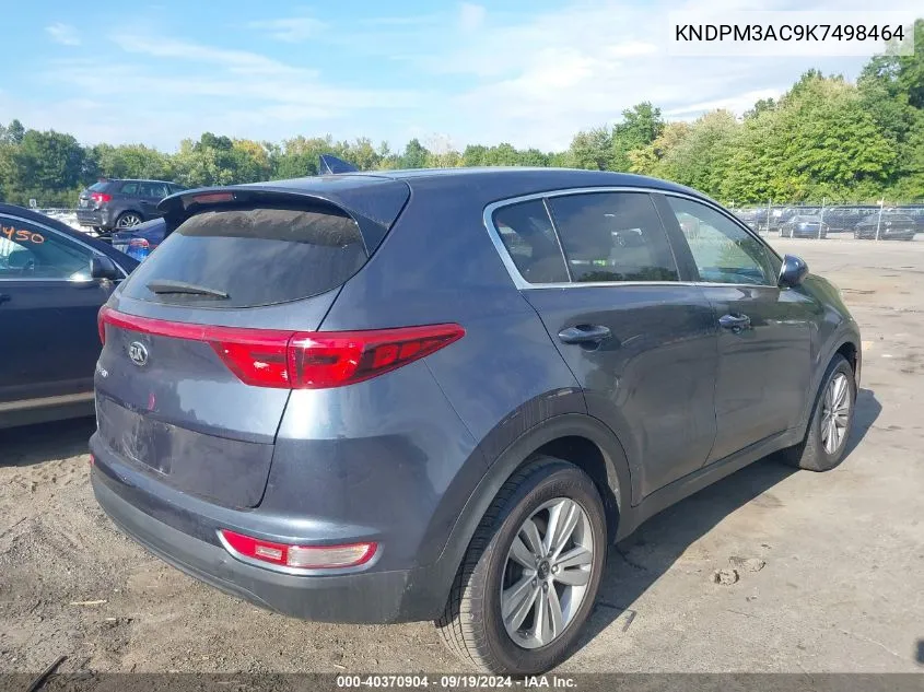 2019 Kia Sportage Lx VIN: KNDPM3AC9K7498464 Lot: 40370904