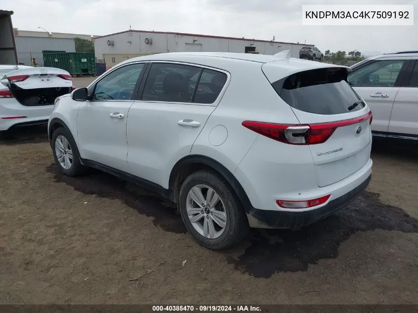 KNDPM3AC4K7509192 2019 Kia Sportage Lx