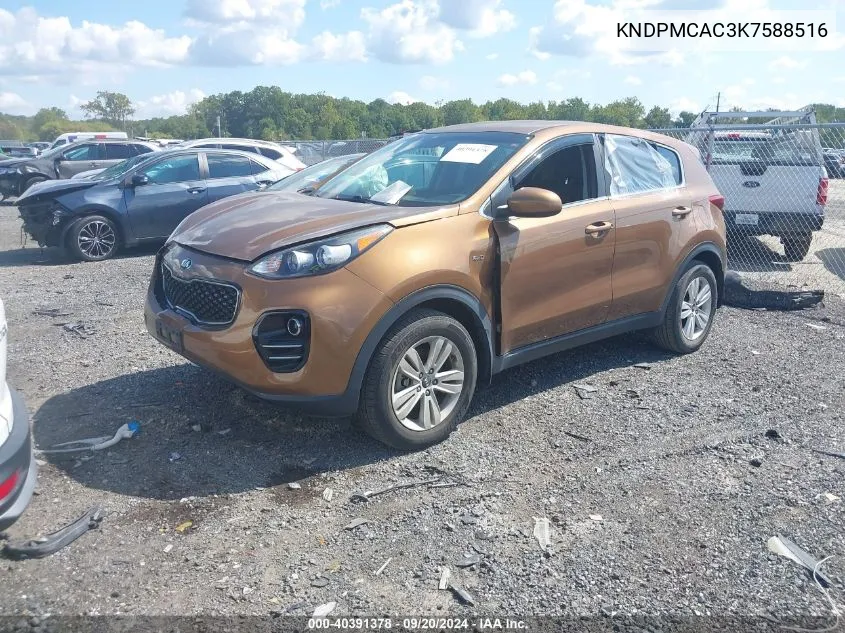 2019 Kia Sportage Lx VIN: KNDPMCAC3K7588516 Lot: 40391378