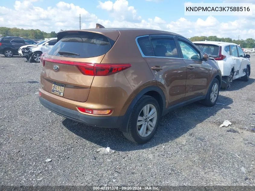 2019 Kia Sportage Lx VIN: KNDPMCAC3K7588516 Lot: 40391378