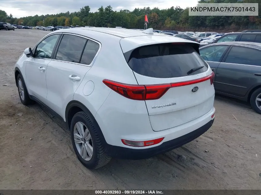 KNDPM3AC7K7501443 2019 Kia Sportage Lx