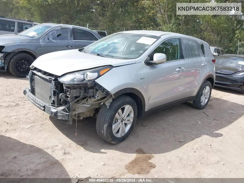 KNDPMCAC3K7583218 2019 Kia Sportage Lx