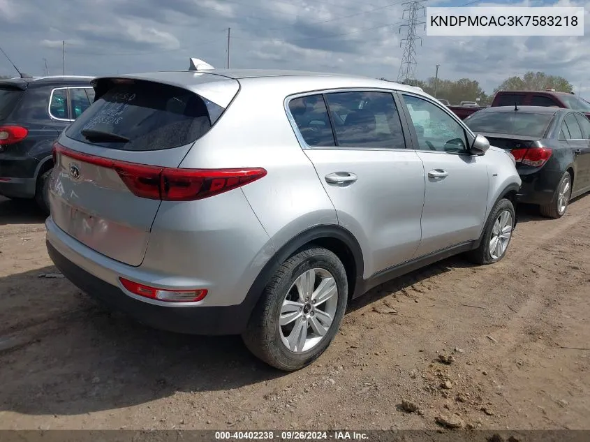 KNDPMCAC3K7583218 2019 Kia Sportage Lx