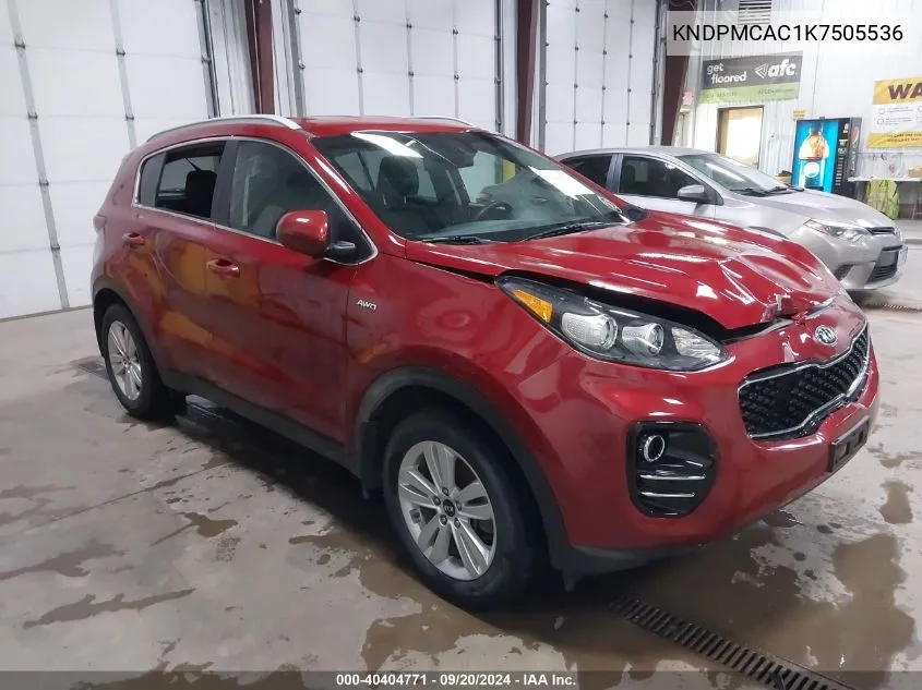 KNDPMCAC1K7505536 2019 Kia Sportage Lx