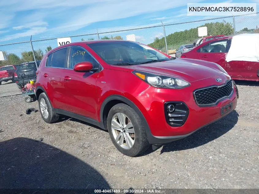 2019 Kia Sportage Lx VIN: KNDPMCAC3K7528896 Lot: 40457489