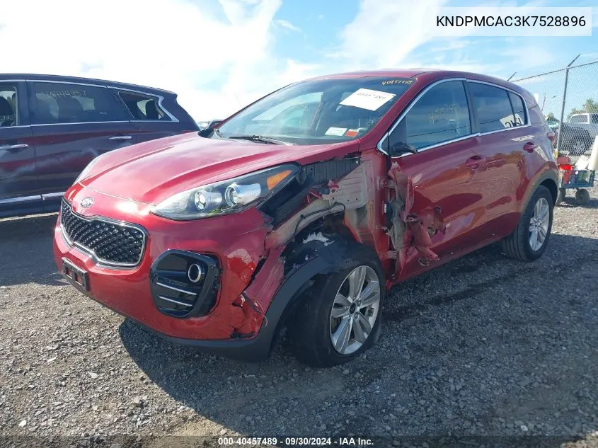 2019 Kia Sportage Lx VIN: KNDPMCAC3K7528896 Lot: 40457489