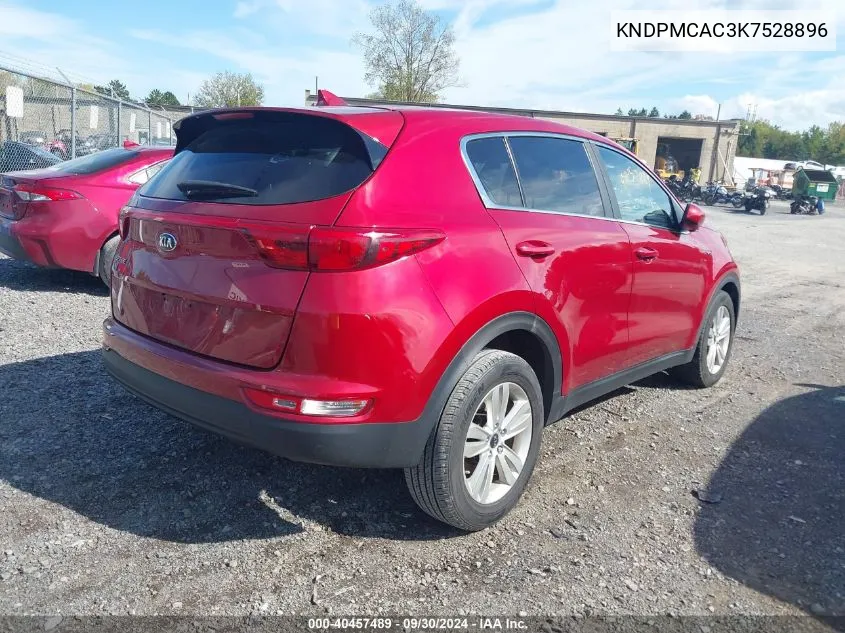 2019 Kia Sportage Lx VIN: KNDPMCAC3K7528896 Lot: 40457489