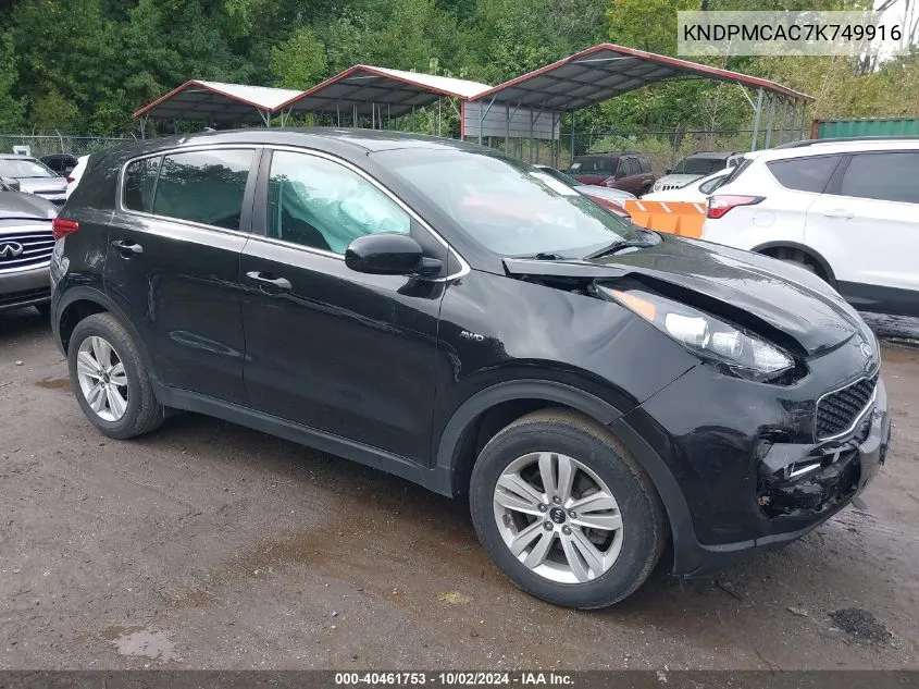 2019 Kia Sportage Lx VIN: KNDPMCAC7K749916 Lot: 40461753