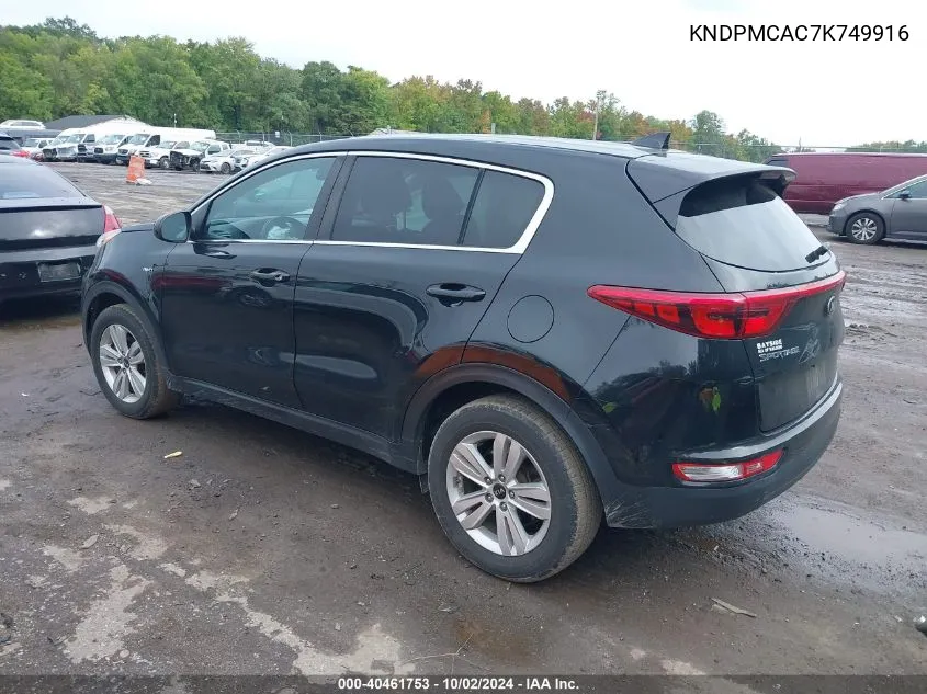 2019 Kia Sportage Lx VIN: KNDPMCAC7K749916 Lot: 40461753