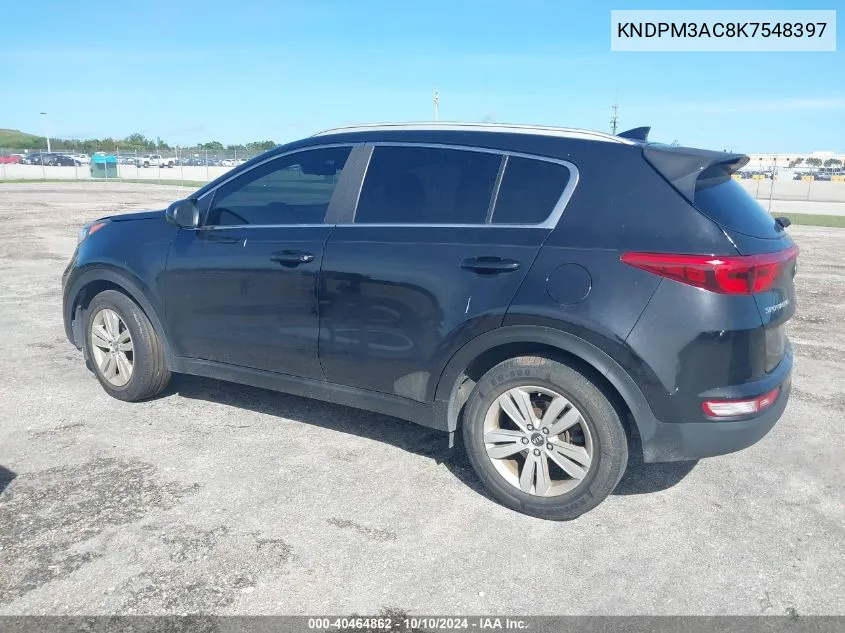 2019 Kia Sportage Lx VIN: KNDPM3AC8K7548397 Lot: 40464862