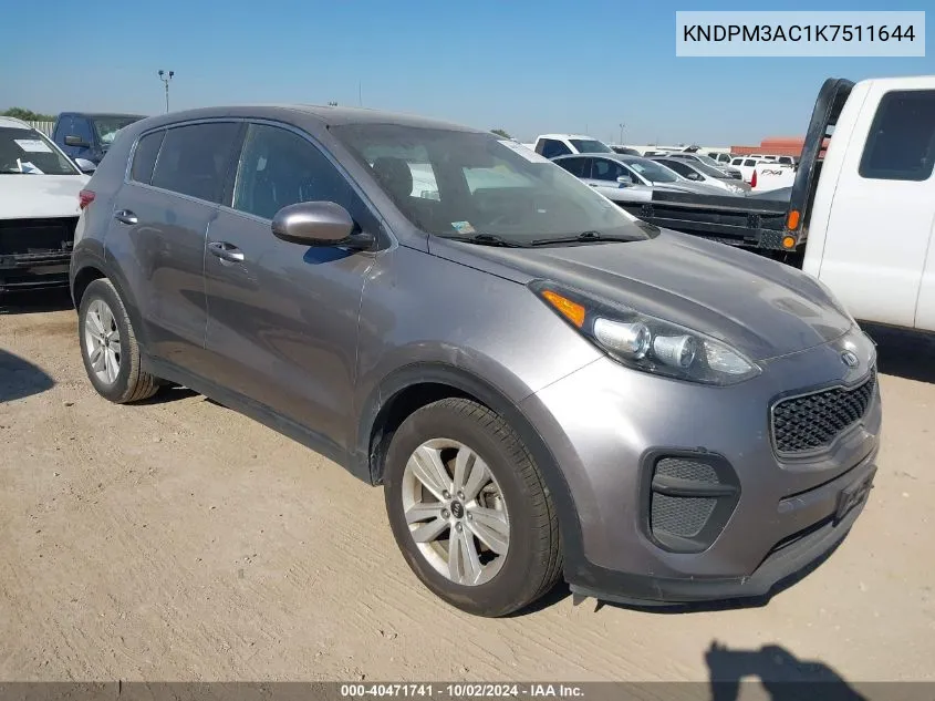 KNDPM3AC1K7511644 2019 Kia Sportage Lx