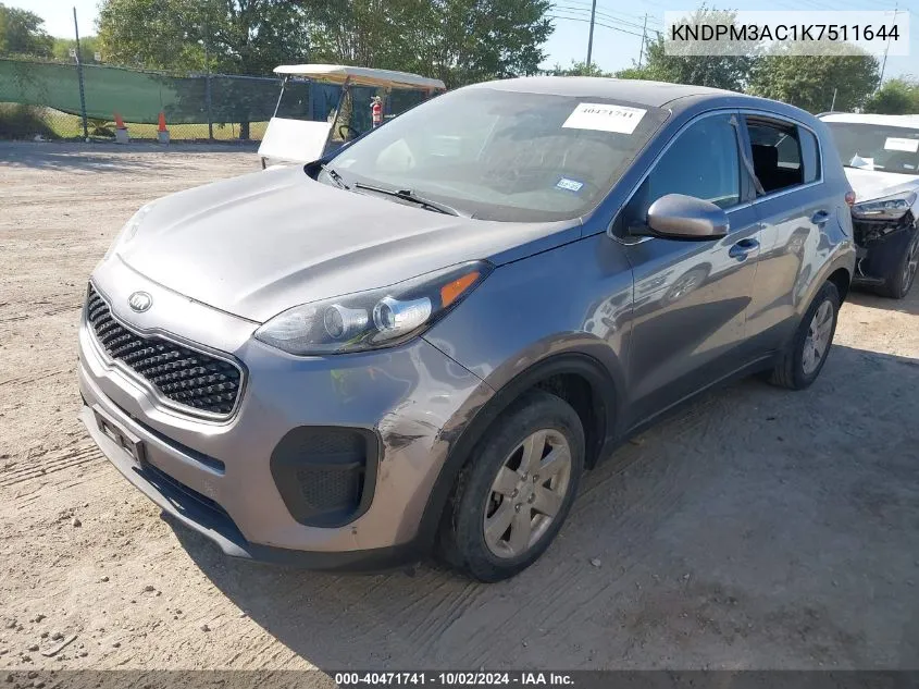 KNDPM3AC1K7511644 2019 Kia Sportage Lx