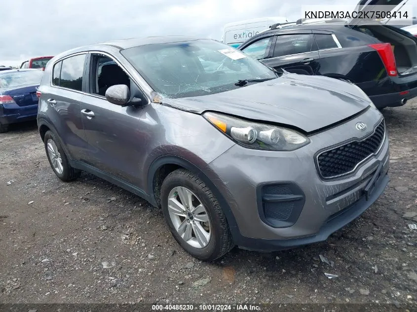 2019 Kia Sportage Lx VIN: KNDPM3AC2K7508414 Lot: 40485230