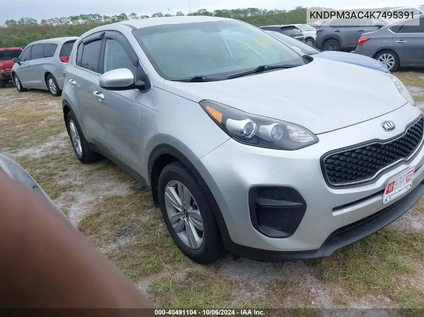 2019 Kia Sportage Lx VIN: KNDPM3AC4K7495391 Lot: 40491104