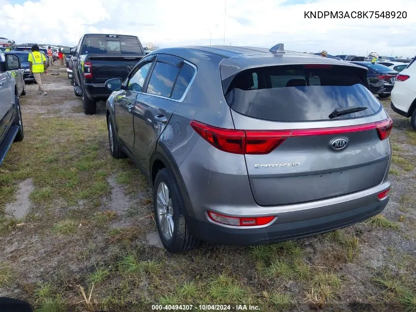 2019 Kia Sportage Lx VIN: KNDPM3AC8K7548920 Lot: 40494307