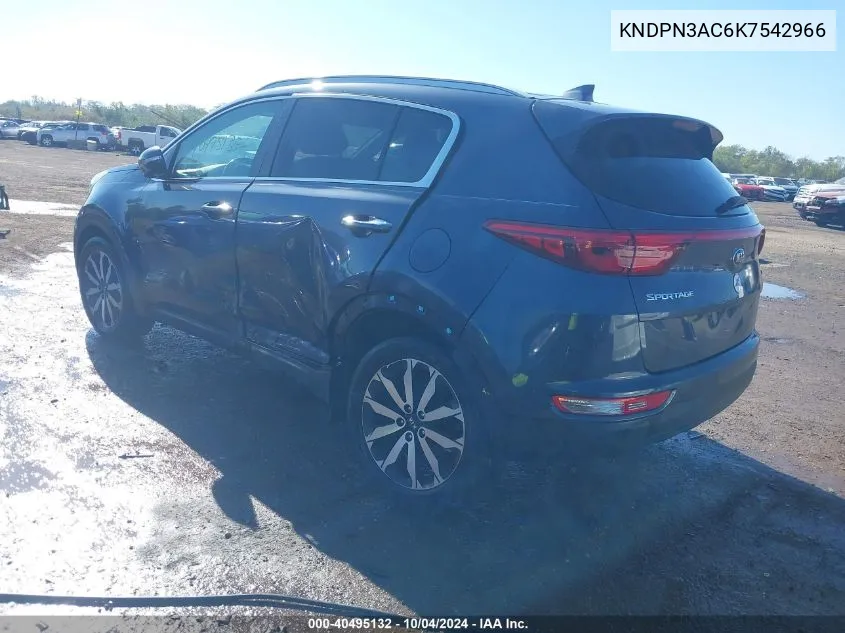 2019 Kia Sportage Ex VIN: KNDPN3AC6K7542966 Lot: 40495132