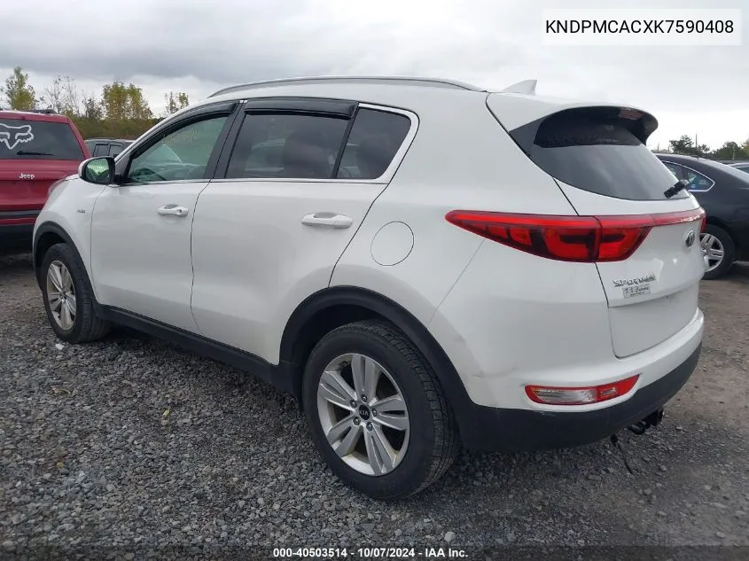 2019 Kia Sportage Lx VIN: KNDPMCACXK7590408 Lot: 40503514