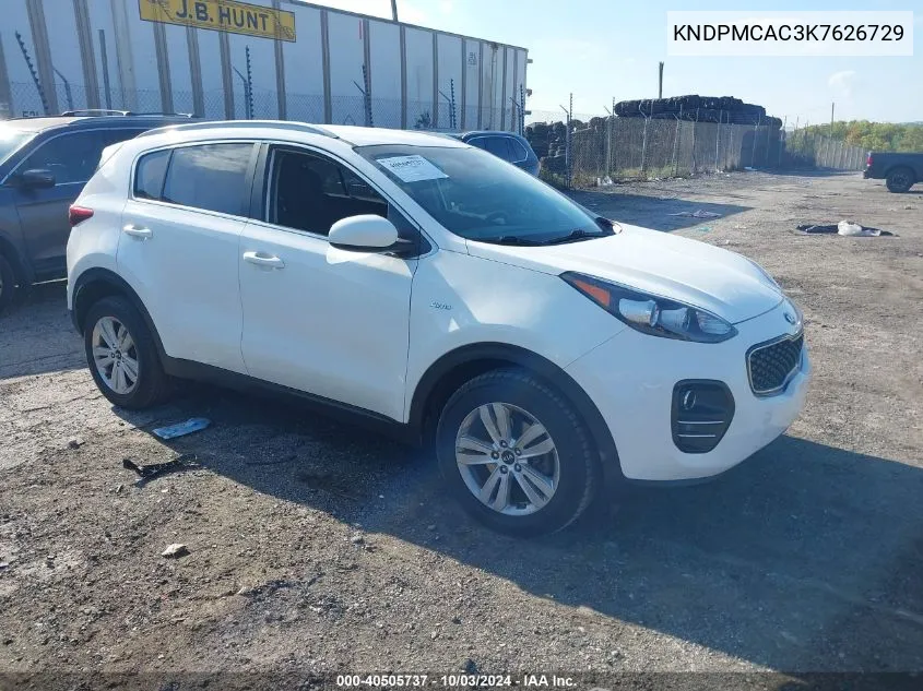 2019 Kia Sportage Lx VIN: KNDPMCAC3K7626729 Lot: 40505737