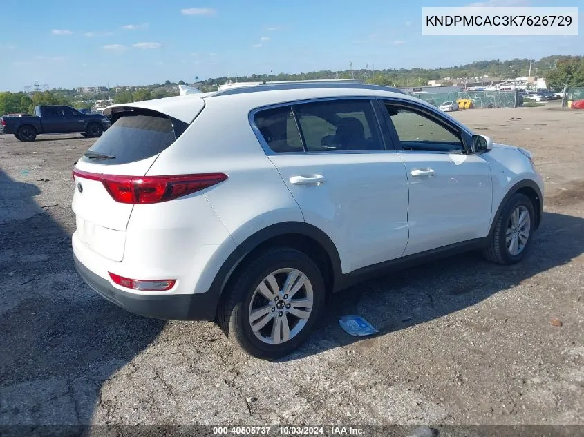 KNDPMCAC3K7626729 2019 Kia Sportage Lx