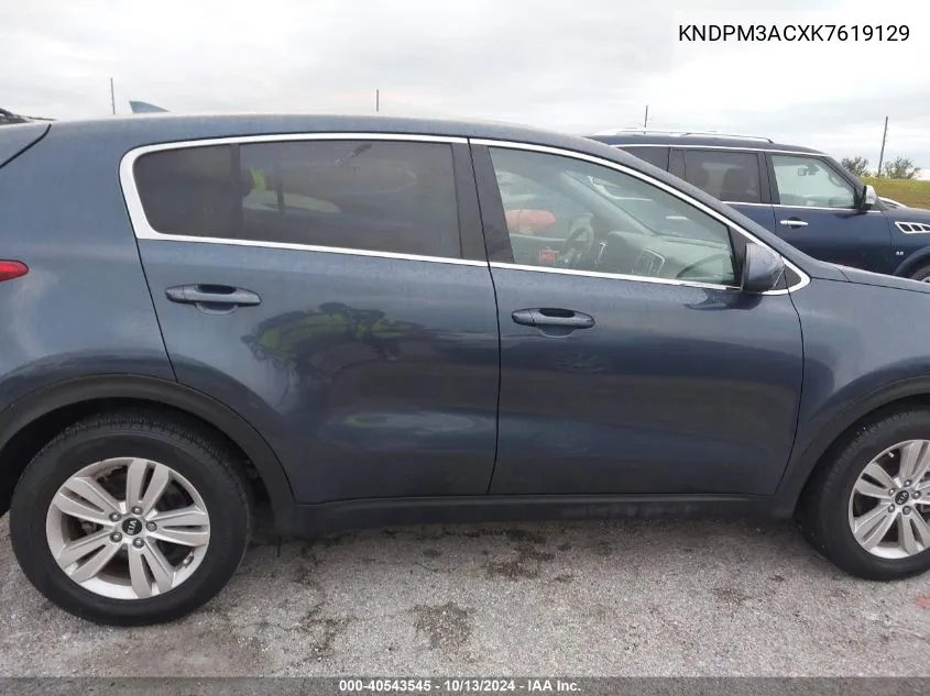 2019 Kia Sportage Lx VIN: KNDPM3ACXK7619129 Lot: 40543545