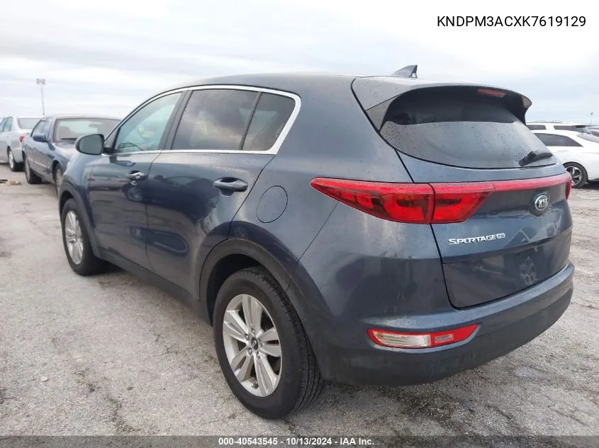 2019 Kia Sportage Lx VIN: KNDPM3ACXK7619129 Lot: 40543545