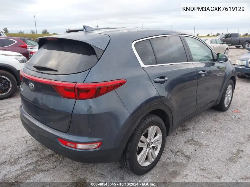 2019 Kia Sportage Lx VIN: KNDPM3ACXK7619129 Lot: 40543545