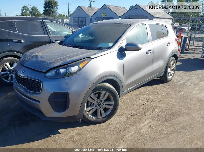 2019 Kia Sportage Lx VIN: KNDPM3AC1K7536009 Lot: 40545849