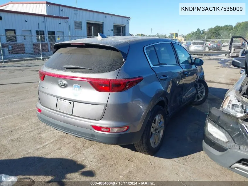 2019 Kia Sportage Lx VIN: KNDPM3AC1K7536009 Lot: 40545849