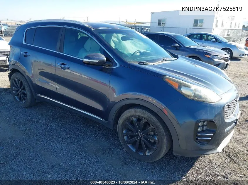 2019 Kia Sportage Ex VIN: KNDPN3AC7K7525819 Lot: 40546323