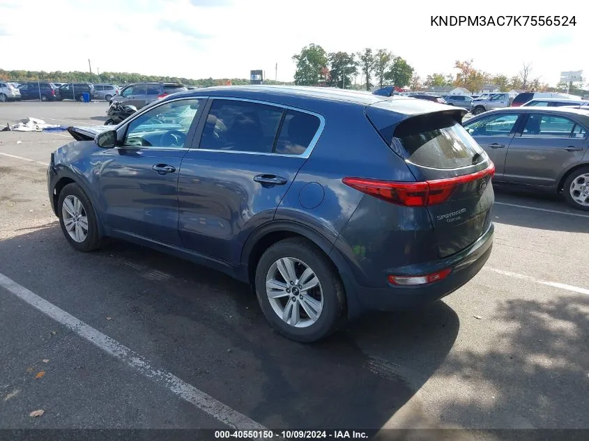 2019 Kia Sportage Lx VIN: KNDPM3AC7K7556524 Lot: 40550150