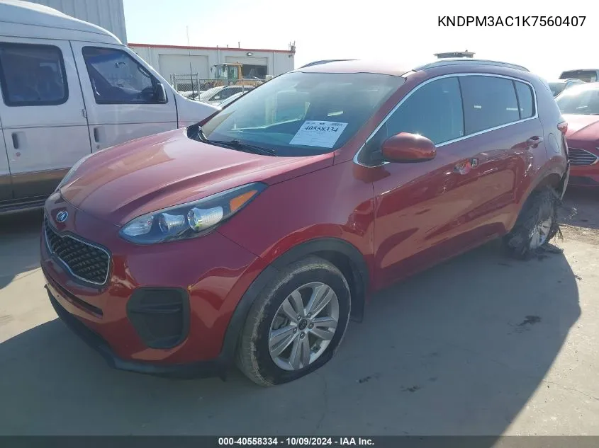 KNDPM3AC1K7560407 2019 Kia Sportage Lx