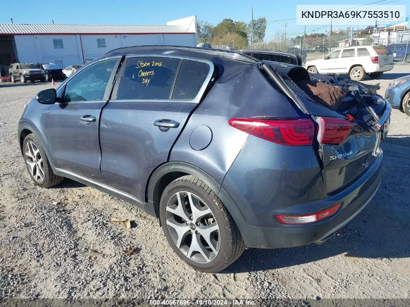 2019 Kia Sportage Sx Turbo VIN: KNDPR3A69K7553510 Lot: 40567696