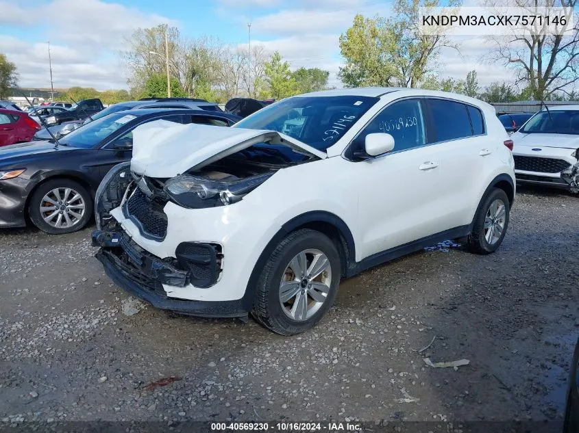 2019 Kia Sportage Lx VIN: KNDPM3ACXK7571146 Lot: 40569230