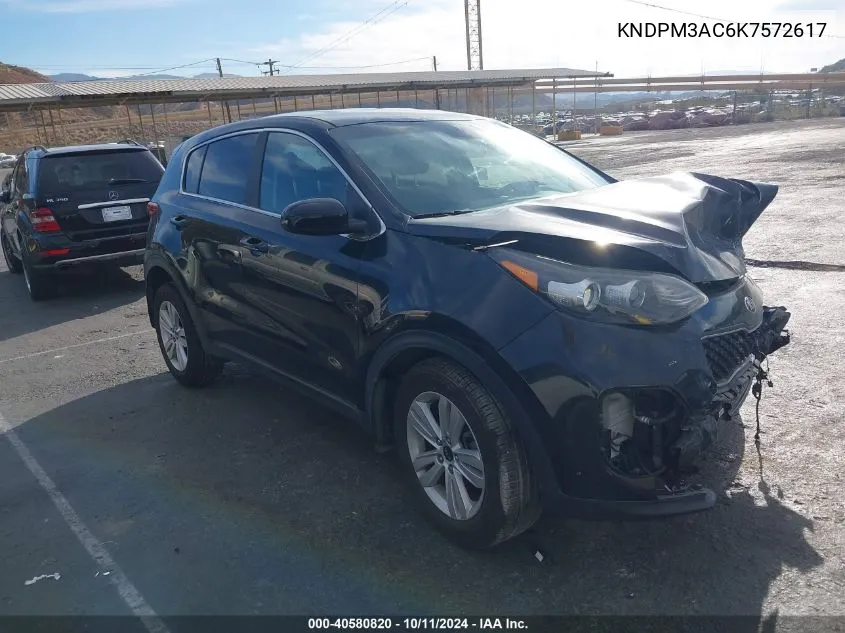 2019 Kia Sportage Lx VIN: KNDPM3AC6K7572617 Lot: 40580820